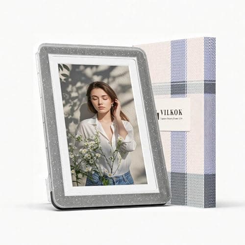 vilkok 5x7 Picture Frame,1 Pack, Fits 5x7 Photo or 4x6 with Mat, Acrylic Front & Durable ABS Frame, Shatterproof UV-Resistant Tabletop Display, Vertical/Horizontal Home Décor Frame, Double Colors - Image 1