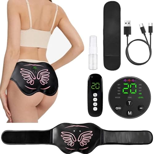 Booty Trainer for Women, Butt Lifting Machine Glute Muscle Stimulator, 8 Modes & 20-Level Intensity Muscle Toner Stimulator Adjustable Abs Stimulator, Home Workout Equipment with Extension Strap - Image 1