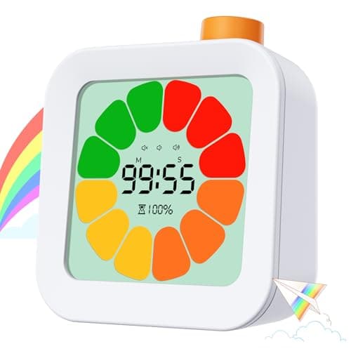 EooCoo Visual Timer for Kids with ADHD & Autism – Digital Countdown with Clear Petal-Style Visual Time Progress, Easy-to-Use Time Management Tool for Calm Transitions, Classroom & Home - Image 1