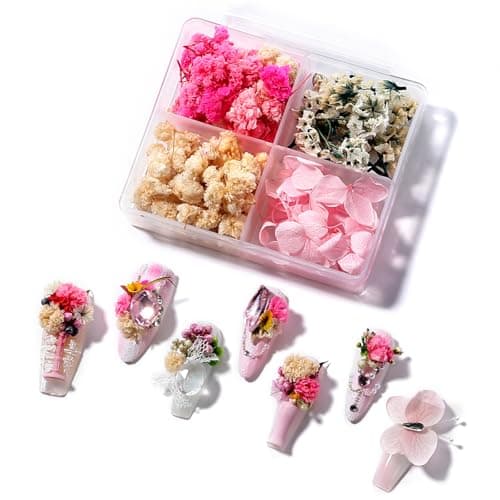 SAVILAND 3D Dried Flowers for Nails: 60PCS Dried Flowers for Resin Small Tiny Dry Flowers for Nail Art Little Pressed Real Natural Flower for DIY Manicure Nails Design - Image 1