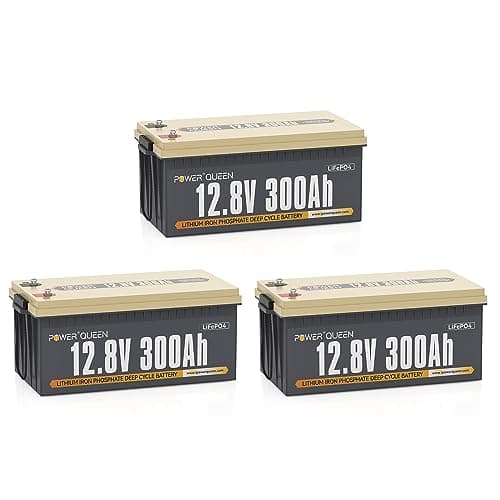 Power Queen 12V 300Ah LiFePO4 Battery, 3840Wh Lithium Battery with 2560W Power Output, Up to 15000+ Deep Cycles, BMS Protections for Solar, RV Motorhome, Marine, Off-Grid - Image 1