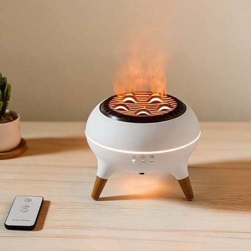 BLOIMP Essential Oil Diffuser 350ml, Essential Oils Large Room, Ultrasonic Aroma Diffuser with Remote Control,Timer, 7Colors Light Humidifier for Bedroom Home Office Hotel(White) - Image 1