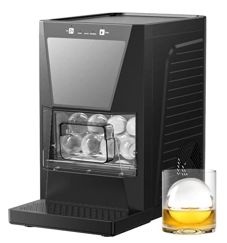 DOQAUS Clear Ice Cube Maker, 2.2-Inch Ice Ball Maker Machine with Water Recycling & Self-Cleaning, Automatic Sphere Ice Maker for Premium Whiskey & Home Bar Cocktails - Image 1