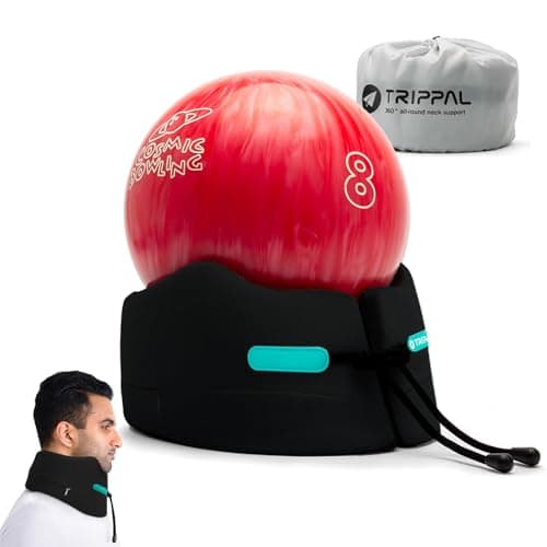 BAKLUCK Travel Neck Pillow for Airplane Chin Support Memory Foam Machine Washable for Airplane Sleeping Car Office Black M - Image 1