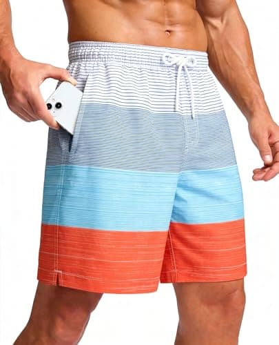 CoozySphere Mens Swim Trunks with Mesh Lining Quick Dry Bathing Suits for Men Swimwear Board Shorts 7 Inch XXL - Image 1