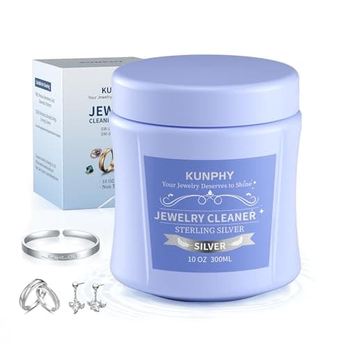 KUNPHY Jewelry Cleaner, 10oz Silver Cleaner, Quick and Easy Ring Cleaner for Restoring Shine, Professional Silver Jewelry Cleaner for Silver Jewelry, Sterling Silver, Diamonds, and Earrings - Image 1