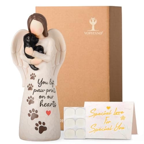 VOFSTAND Affection Angel Embraces Dog, I Love Our Friendship, Gift to Celebrate Loving Pets and Dog Lovers, Sculpted Hand-Painted Figurine - Image 1