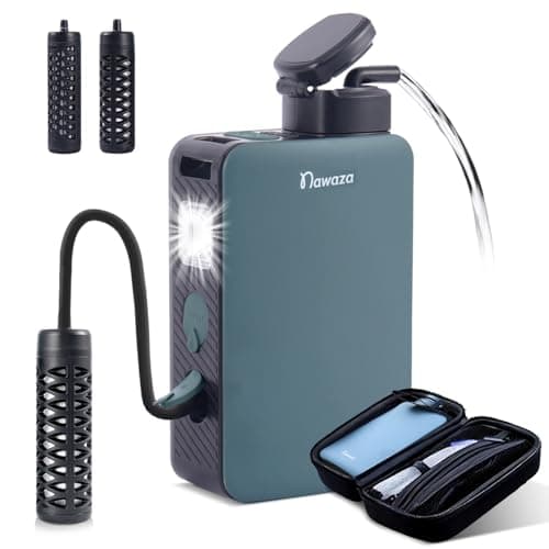 Nawaza Portable Electric Water Filter - 0.01 Micron Outdoor Camping Water Purifier for Hiking, Camping Water Filtration System Survival,Travel and Emergency-Green - Image 1