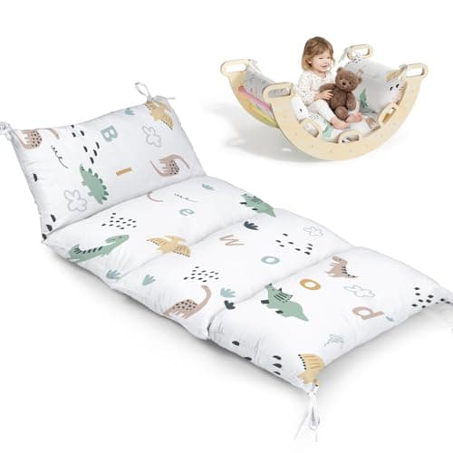 BlueWood Cushion for Climbing Arch, Montessori Philosophy Soft and Non-Slip Pillow for Kids, Pikler Cushion for Reading, Playing, Games, Parties (Dinosaur) - Image 1