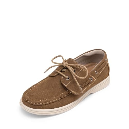 DREAM PAIRS Boys Dress Shoes Boat Shoes Slip on Loafers Casual School Shoes (Toddler/Little Kid/Big Kid),Size 12 Little Kid,Camel,KKUMLS2502 - Image 1