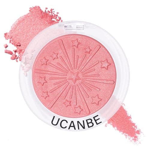 Baked Blush for Cheeks Makeup - Glow Powder Blush Palette, Silky Smooth, Seamless Buildable Face Blush Powder with Subtle Shimmer for a Natural, Long-Lasting Glow, 02 Coral (Coral-Pink) - Image 1