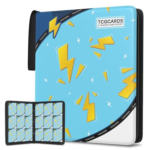 Trading Card Binder 9 Pocket,Card Binder 900 Pockets,Card Book Holder Cards with 50 Removable Sleeves,3-Ring Zip Design MTG/TCG/Sport Collectible Trading Card Albums Gifts for Boys and Girls (Blue) - Image 1