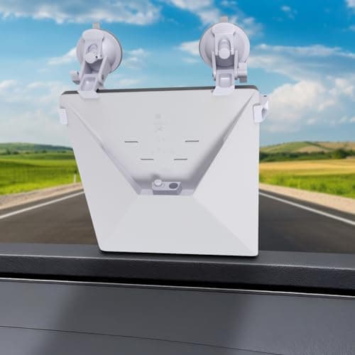 Starlink Mini Car Mount Dashboard, Starlink Mini Dash Mount, Starlink Mini Suction Cup Mount for Windshield Suitable Most Vehicles and Ensures Stable Satellite Signal (White-Double Suction Cup - B) - Image 1