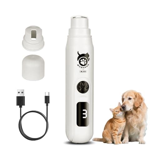 LINFOX Dog Nail Grinder, 3-Speed Low Vibration Quiet Electric Pet Nail Trimmer with Digital Display, Rechargeable USB-C Cat & Dog Nail File for Small Medium Large Pets - Image 1
