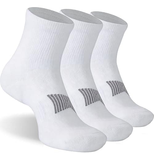 RTZAT 3 Pairs Men's Women's 90% Merino Wool Ankle Athletic Business Casual Running Moisture Wicking Arch Support Everyday Thin Wool Socks, White, X-Large - Image 1