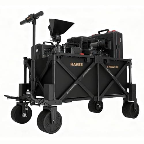 NAVEE 4X Electric Wagon Cart with Seat, 1300 lbs Static Load, 770 lbs Dynamic Load, 3000W Motor, 6.5" Wheels All-Terrain Heavy Duty Foldable Utility Cart for Shopping Camping Outdoor Film Production - Image 1