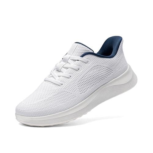 Bruno Marc Men's Hands Free Slip on Rommy Toe Walking Shoes Lightweight Breathable Comfortable Casual Sneakers,Size 9.5,White,SBWA26002M - Image 1