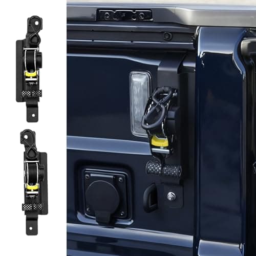Tecbaba Retractable Ratchet Strap Compatible with 2020-2026 Jeep Gladiator 2PCS Retracting Straps Auto Retract Securing Strap Tie Down System for 2025 Gladiator Accessories - Image 1