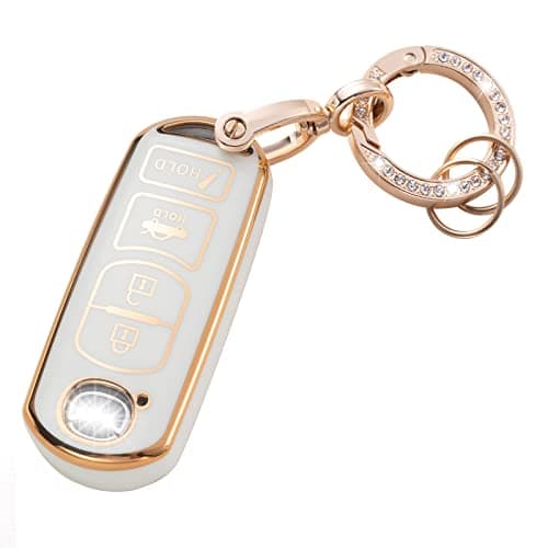 RUABIBAN Key Fob Cover Compatible with Mazda, Soft TPU Key Case Protection Shell Fit for Mazda 3 6 8 Miata MX-5 CX-3 CX-5 CX-7 CX-9 Smart Remote - Image 1