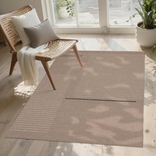 Arvenchy Easy Jute Rug 3x5: Indoor Outdoor Natural Boho Area Rugs for Living Room Patio Washable - Farmhouse Neutral Contemporary Carpet Mat for Entryway Bedroom Kitchen Backyard Sunroom Non Slip - Image 1