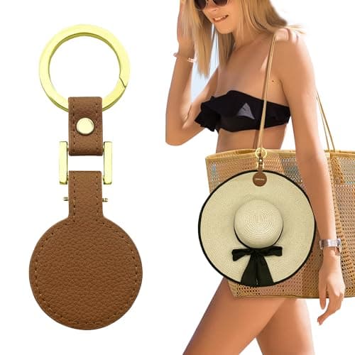 zebricolo Hat Clip for Travel, 360-degree swing, no hat will fall off, hands-free,Travel Hat Hooks,Vacation Beach Cruise Essentials Accessory, Gift box packaging,dark brown - Image 1
