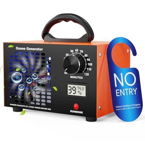 Ozone Generator Odor Eliminator Machine - 2-In-1 Air Ionizer Purifier 160,000mg/H High Capacity O3 Deodorizer With Temp/Humidity Display, Ozonator For Home, Car, House, Hotel, Kitchen, & Pet Areas - Image 1