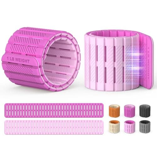 SE7EN Magnetic Ankle Weights for Women & Men | Set of 2 Weights (1 lb Each) | Adjustable Size Silicone Wirst & Leg Weights for Pilates, Yoga, Pool, Gym - Image 1