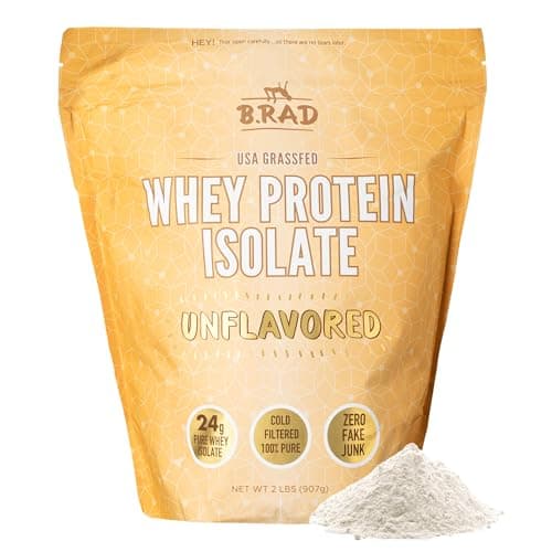 B.rad Grass Fed Whey Protein Isolate | Farm-Fresh, Easy-to-Digest, Clean Ingredients | 2 Pounds | 100% USA Sourced | Unflavored - Image 1
