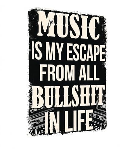 Carastora Vintage Rock Music Tin Sign – Rustic Metal Wall Art for Man Cave, Garage, Bar, Music Room, 8x12 Inch Retro Decor for Home or Studio - Image 1