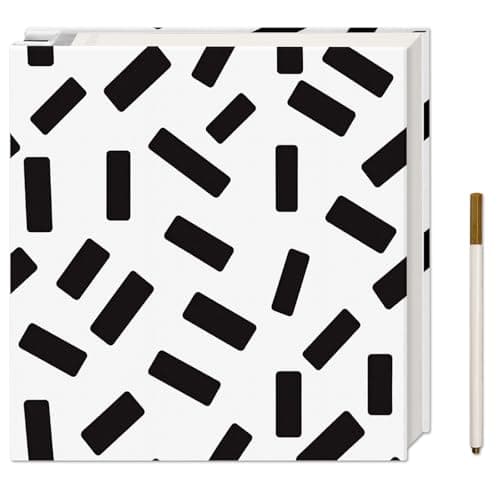 Vienrose Self Adhesive Photo Album for Mini 4x6 5x7 8x10 Pictures Geometric Linen Cover DIY Scrapbook for Baby School Wedding Journal Memory Book with 20 Sheets (40 Pages), Rectangle Pattern - Image 1