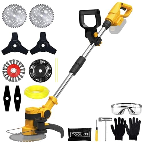 Brushless Cordless Weed Wacker for DeWalt 20V Max Battery (Tool Only), Electric Weed Eater with 5 Blades, Lightweight Battery Powered Brush Cutter for Lawn Care - Image 1