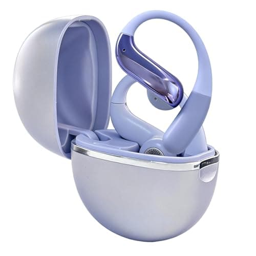 Molufeibe Open Ear Earbuds Wireless Bluetooth - Ear Buds with Hooks, ENC Noise Cancelling Headphones for Sports, 60Hrs Playback Clear Call, IPX5 Waterproof Earphones for Sport Running Exercising - Image 1