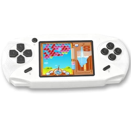 Beijue 16 Bit Handheld Games for Kids Preloaded 220 Retro Video Games with 3.0'' Large Screen Portable Rechargeable Electronic Gaming Player Toy Gifts for Boys Girls (White) - Image 1
