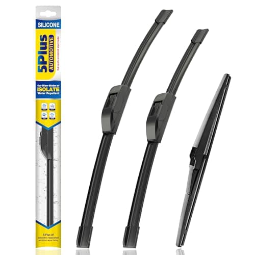 5 PLUS® Silicone Windshield Wipers Replacement for 2009 2010 2011 2012 2013 2014 2015 2016 Toyota Venza Wiper Blades(Set of 3),Automotive Replacement Windshield Wiper Blades For My Car-26"/22"/12" - Image 1