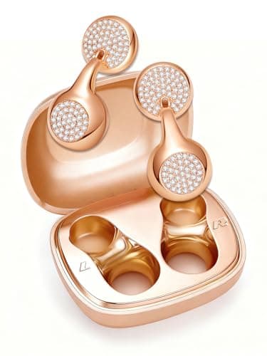 FUNNYEAH JewelPods H01 Wireless Earbuds for Small Ear, Open Ear Earbuds Jewelry-Inspired Designs Metal Headphones, Excellent Spatial Audio,Sweat and Water Resistant,72H Play