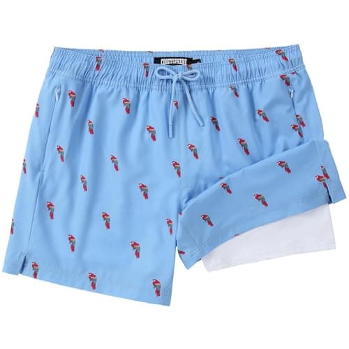 CoozySphere 5 Inch Men Swim Trunks with Compression Lining Quick Dry Breathable Pockets for Summer Beach Cruise Water Park L - Image 1