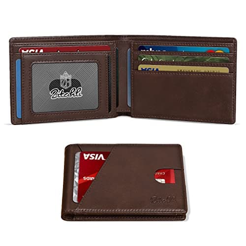 Zitahli Wallet for Men Slim 11 Credit Card Holder RFID Blocking Small Men's Wallet Bifold Minimalist Front Pocket With Mens Gifts Box - Image 1