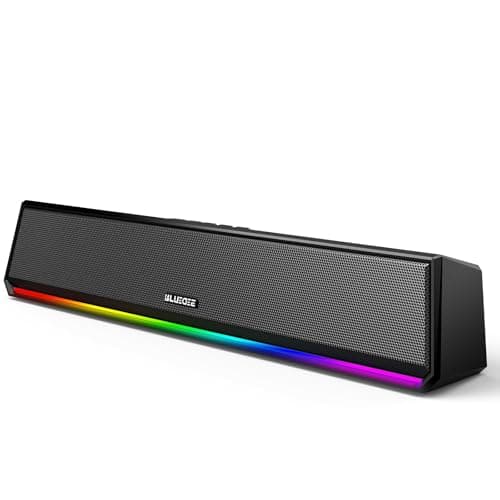 Bluedee Computer Speakers for Desktop PC, Bluetooth 5.3 PC Speakers with Dynamic RGB Light, Wired USB Plug & Play Computer Sound Bar, USB/Type-C Powered Gaming Speakers for Desktop, Laptops, Tablet - Image 1