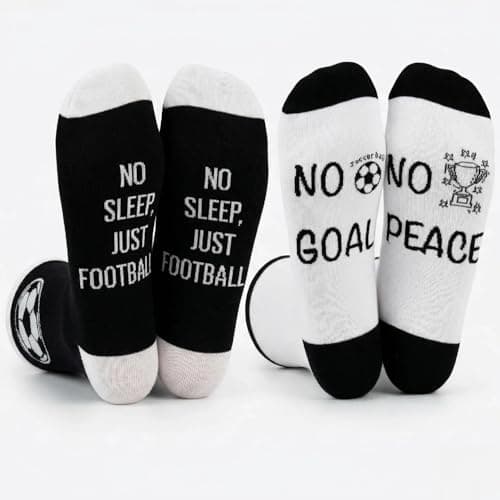 ZAOMENG Men's Novelty Sport Socks,Soccer Gifts Crazy Fun Crew Socks for Men Dad Boyfriend - Cool Unique Gifts for Birthday, Anniversary Soft Cotton Pattern Casual Dress Socks 2 Pairs - Image 1