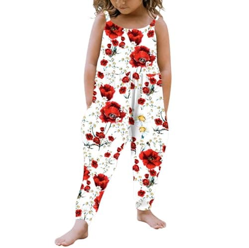 Kislio Toddler Baby Girls Jumpsuit One Piece Mermaid Romper Sleeveless Strap Summer Outfits Pockets Clothes 1-6 Years - Image 1