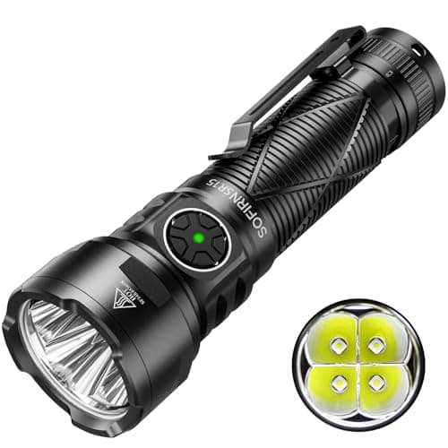 Sofirn SR15 Rechargeable Flashlight High Lumen, 4500 Lumen Super Bright Pocket Flashlight with Magnetic Base & IP68 Waterproof, Long Beam Distance EDC Flashlight for Emergency, Repair, Camping, Hiking - Image 1