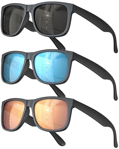 OUKEMAX Polarized Sunglasses for Women, 3 Pack UV400 Trendy Square Shades, Lightweight Stylish Eyewear for Driving & Travel - Image 1