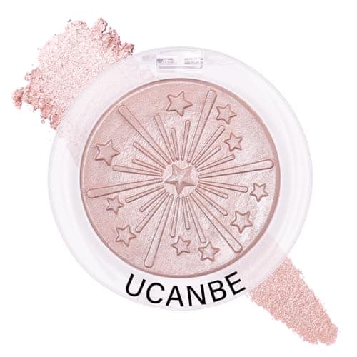 Baked Blush for Cheeks Makeup - Glow Powder Blush Palette, Silky Smooth, Seamless Buildable Face Blush Powder with Subtle Shimmer for a Natural, Long-Lasting Glow, 05 Champagne (Champagne-Glow) - Image 1