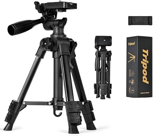 Small Tripod for Camera, Mini Tripod for Projector, Phone, DSLR, Laser Level, Portable Adjustable 11"-25" Height, 5 lbs Capacity, 360 Rotation, Includes Carry Bag and Phone Holder - Image 1