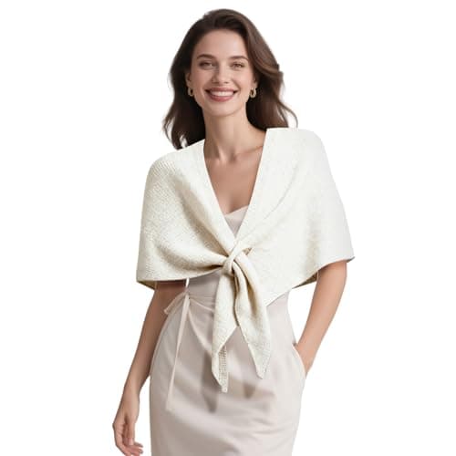 X-KIDS Pashmina Wraps for Women Poncho Shawls for Evening Dresses Top Casual Knitted Triangle Cashmere Scarf for Fall Winter - Image 1