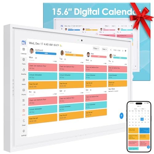 Digital Calendar: 15.6-inch Wall Planner Digital Calendar & Chore Chart with Video Call, 2K Smart Touchscreen Interactive Display for Family Schedules, 4+64GB, Wall/Desk Mountable, Great for Organizing Your 2026 Calendar - Image 1