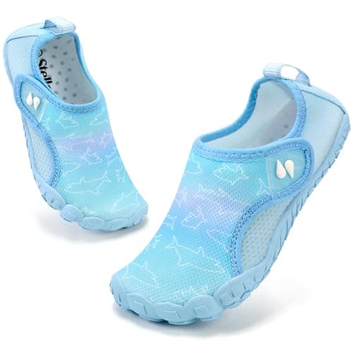 Stelle Toddler Water Shoes for Kids Girls Boys Swim Beach Hiking Pool Camping Essentials Non-Slip Barefoots(Blue Ombre,12ML) - Image 1