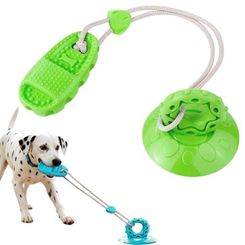 Dog Toys for Aggressive Chewers, Indestructible Interactive Chew Toy with Suction Cup, Long Lasting Durable Molar Grinder for Boredom Energy Relief, for Small Medium Large Dogs Puppy Teething Toys - Image 1