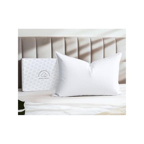 PlushHavenCloud White Goose Down Pillow - Luxury Hotel Bed Pillow with 100% Natural 1000+ Fill Power Goose Feather Down Pillow for Sleeping, 700TC Cotton Shell, King Size- Soft, 1 Pack - Image 1