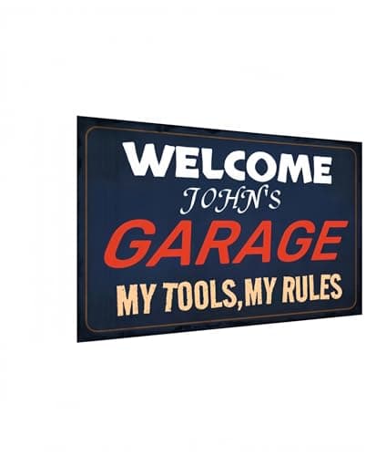 Carastora Garage Sign – Vintage Metal Wall Decor, a Gift for Dad, Husband, or Grandpa – Vintage Tool Room Decor, 8x12 inches - Image 1